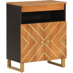 Vidaxl - Armoire latérale marron et noir 60x33,5x75 cm bois de manguier