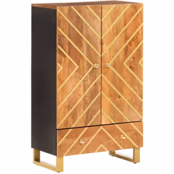 Ce buffet haut classique est conçu pour être un ajout décoratif et pratique à votre maison. Bois de manguier massif : le bois ...