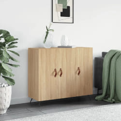 vidaXL Buffet chêne sonoma 90x34x80 cm bois d'ingénierie