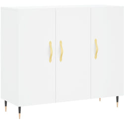 vidaXL Buffet blanc 90x34x80 cm bois d'ingénierie