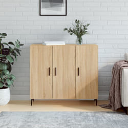 Buffet chêne sonoma 90x34x80 cm bois d'ingénierie