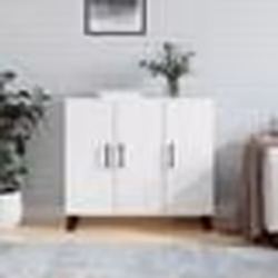 vidaXL Buffet blanc 90x34x80 cm bois d'ingénierie