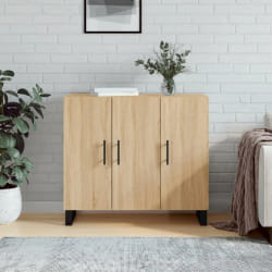 vidaXL Buffet chêne sonoma 90x34x80 cm bois d'ingénierie