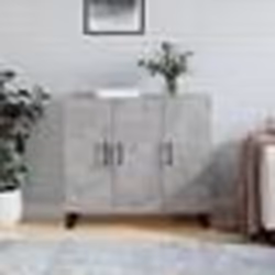 vidaXL Buffet gris béton 90x34x80 cm bois d'ingénierie