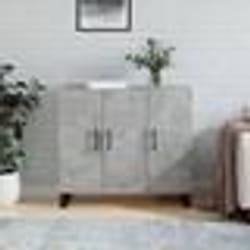 vidaXL Buffet gris béton 90x34x80 cm bois d'ingénierie