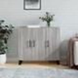 vidaXL Buffet sonoma gris 90x34x80 cm bois d'ingénierie