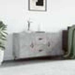 vidaXL Buffet gris béton 100x36x60 cm bois d'ingénierie