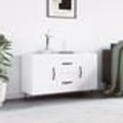vidaXL Buffet blanc 100x36x60 cm bois d'ingénierie