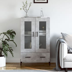 Vidaxl - Buffet haut gris béton 69,5x31x115 cm bois d'ingénierie
