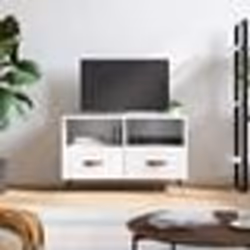 vidaXL Meuble TV Blanc 80x36x50 cm Bois d'ingénierie
