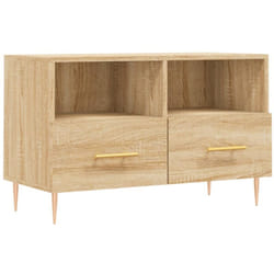 Vidaxl - Meuble tv Chêne sonoma 80x36x50 cm Bois d'ingénierie