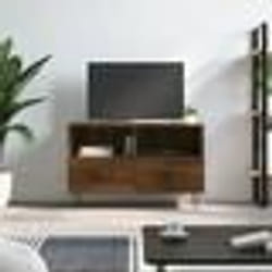 vidaXL Meuble TV Chêne marron 80x36x50 cm Bois d'ingénierie