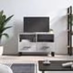 vidaXL Meuble TV Gris béton 80x36x50 cm Bois d'ingénierie