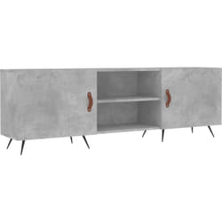 vidaXL Meuble TV gris béton 150x30x50 cm bois d'ingénierie