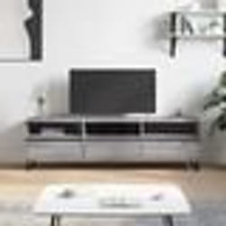 vidaXL Meuble TV gris béton 150x30x50 cm bois d'ingénierie