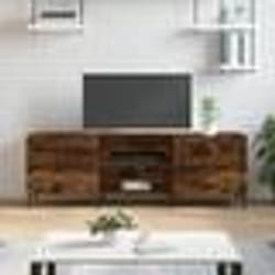 vidaXL Meuble TV chêne fumé 150x30x50 cm bois d'ingénierie