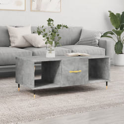Table basse gris béton 102x50x40 cm bois d'ingénierie Vidaxl