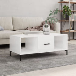 Vidaxl - Table basse Blanc brillant 102x50x40 cm Bois d'ingénierie