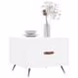 vidaXL Tables basses 2 pcs blanc 50x50x40 cm bois d'ingénierie