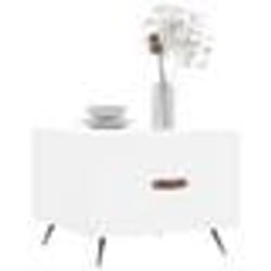 vidaXL Tables basses 2 pcs blanc 50x50x40 cm bois d'ingénierie