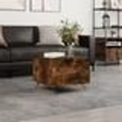vidaXL Table basse Chêne fumé 50x50x40 cm Bois d'ingénierie