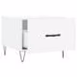vidaXL Tables basses 2 pcs blanc brillant 50x50x40cm bois d'ingénierie
