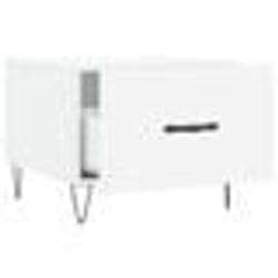 vidaXL Tables basses 2 pcs blanc brillant 50x50x40cm bois d'ingénierie