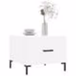 vidaXL Tables basses 2 pcs blanc 50x50x40 cm bois d'ingénierie