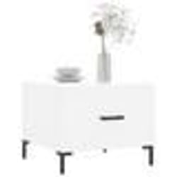 vidaXL Tables basses 2 pcs blanc 50x50x40 cm bois d'ingénierie