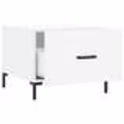 vidaXL Tables basses 2 pcs blanc brillant 50x50x40cm bois d'ingénierie