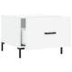 vidaXL Tables basses 2 pcs blanc brillant 50x50x40cm bois d'ingénierie