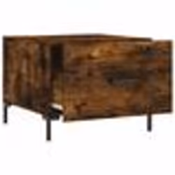 vidaXL Tables basses 2 pcs chêne fumé 50x50x40 cm bois d'ingénierie