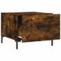 vidaXL Tables basses 2 pcs chêne fumé 50x50x40 cm bois d'ingénierie