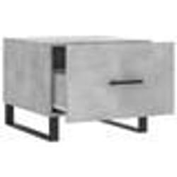 vidaXL Tables basses 2 pcs gris béton 50x50x40 cm bois d'ingénierie