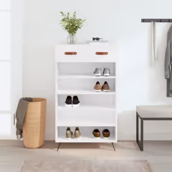vidaXL Armoire à chaussures blanc 60x35x105 cm bois d'ingénierie