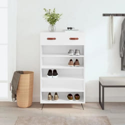 vidaXL Armoire à chaussures blanc 60x35x105 cm bois d'ingénierie
