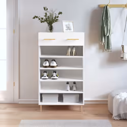 Gardez vos chaussures organisées et créez un environnement bien rangé avec cette élégante armoire à chaussures ! Matériau dur ...