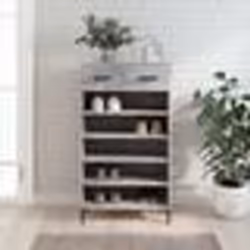vidaXL Armoire à chaussures gris béton 60x35x105 cm bois d'ingénierie
