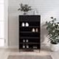 vidaXL Armoire à chaussures noir 60x35x105 cm bois d'ingénierie