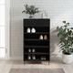 vidaXL Armoire à chaussures noir 60x35x105 cm bois d'ingénierie