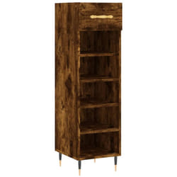 Vidaxl - Meuble à chaussures chêne fumé 30x35x105 cm bois d'ingénierie