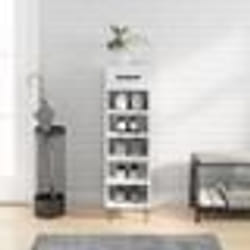 vidaXL Armoire à chaussures blanc 30x35x105 cm bois d'ingénierie