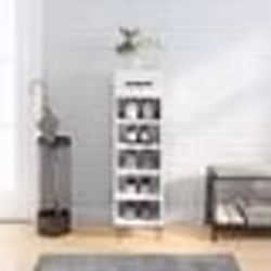 vidaXL Armoire à chaussure Blanc brillant 30x35x105 cm Bois ingénierie
