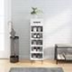 vidaXL Armoire à chaussure Blanc brillant 30x35x105 cm Bois ingénierie