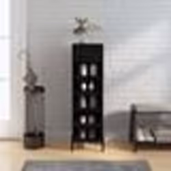 vidaXL Armoire à chaussures noir 30x35x105 cm bois d'ingénierie