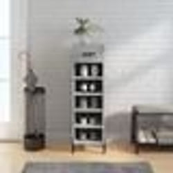vidaXL Armoire à chaussures gris béton 30x35x105 cm bois d'ingénierie