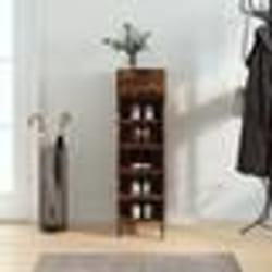 vidaXL Meuble à chaussures chêne fumé 30x35x105 cm bois d'ingénierie