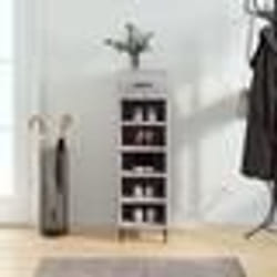vidaXL Meuble à chaussures sonoma gris 30x35x105 cm bois d'ingénierie