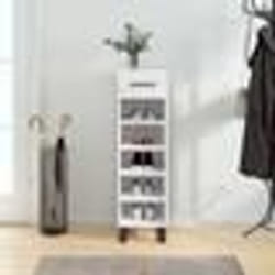 vidaXL Armoire à chaussure Blanc brillant 30x35x105 cm Bois ingénierie