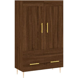 Buffet haut chêne marron 69,5x31x115 cm bois d'ingénierie vidaXL